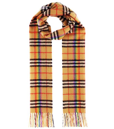 burberry rainbow stripe scarf|Striped Cotton Scarf in Rust .